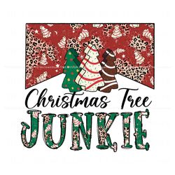 Christmas Gift Wrap Tree Junkie SVG Cutting Digital File, Trending Digital File