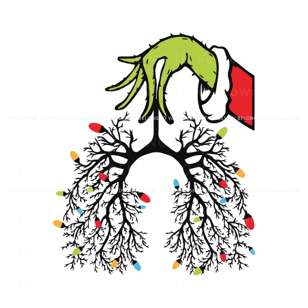 Christmas Nurse Respiratory Therapist Grinch Hand SVG File.jpg