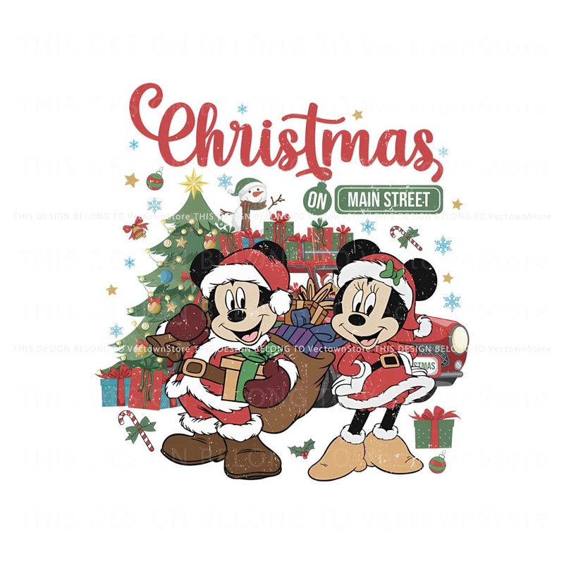 Christmas On Main Street Disney Mickey Minnie SVG File.jpg