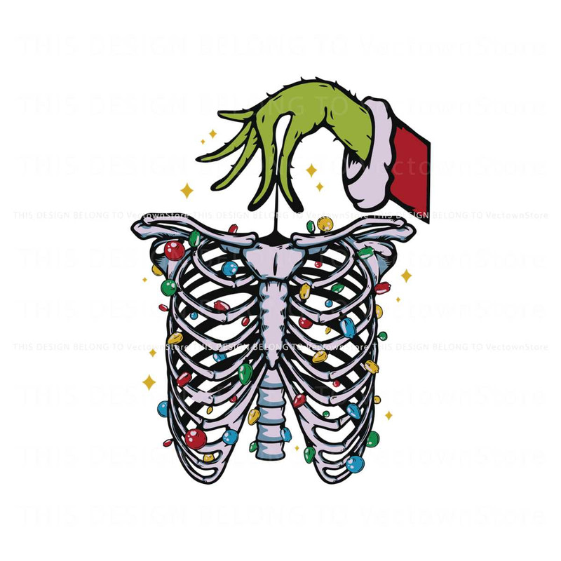 Christmas Radiology Xray Tech Grinch Hand SVG Digital Files.jpg