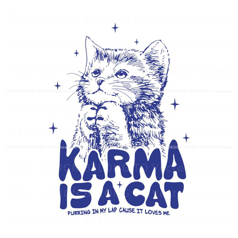 Cute Karma Is A Cat Purring in My Lab SVG Graphic File.jpg