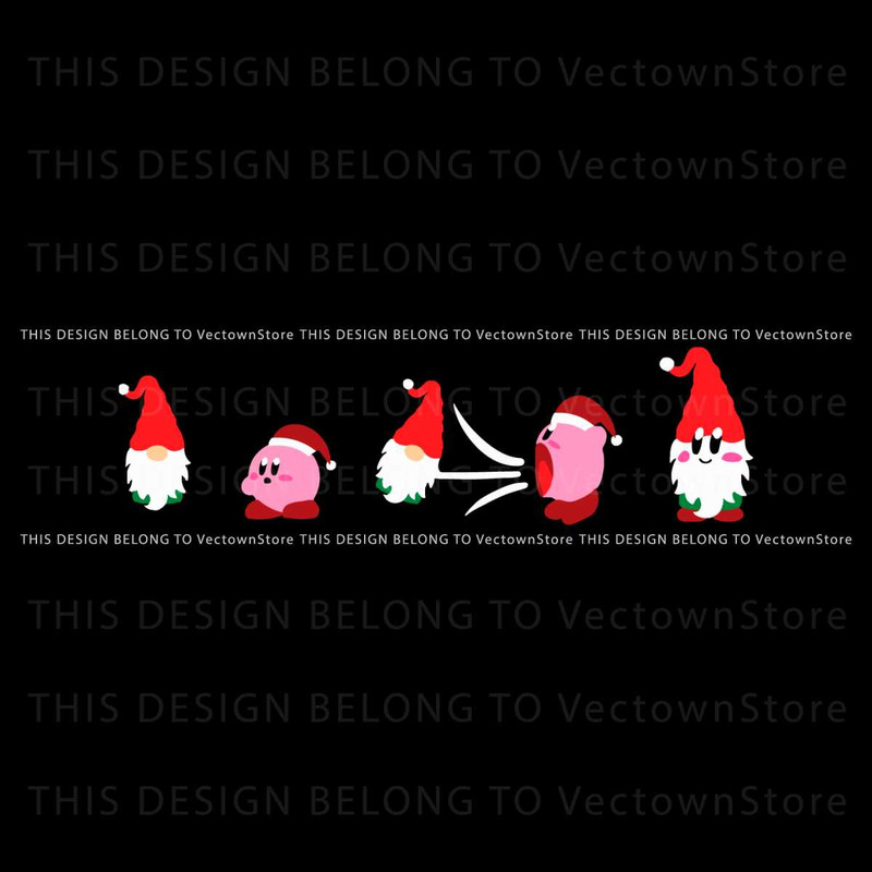 Cute Kirby Gnome Christmas SVG Cutting Digital File.jpg