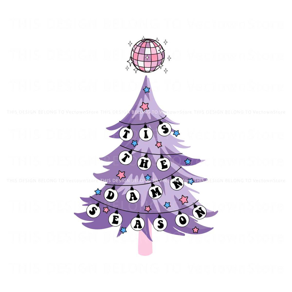 Disco Ball Tis The Damn Season SVG Graphic Design File.jpg