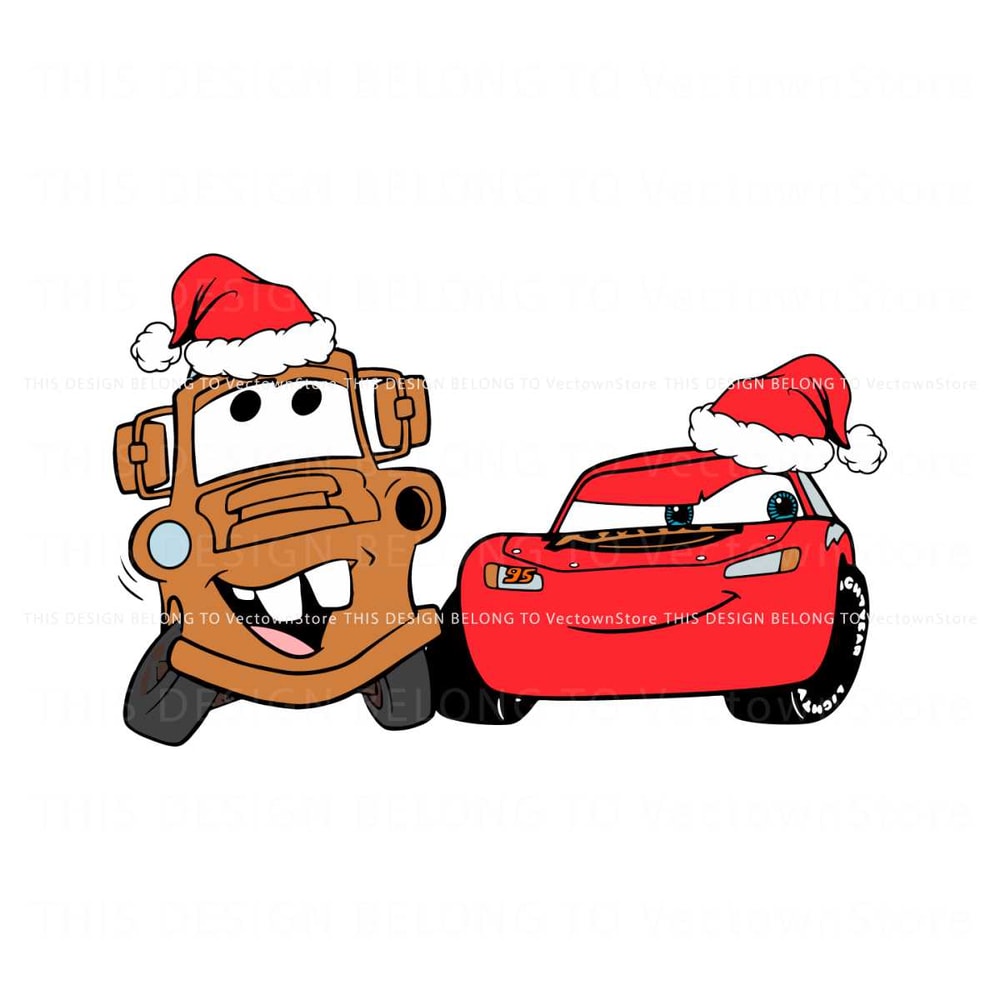 Disney Cars Christmas Tow Mater McQueen SVG Download.jpg