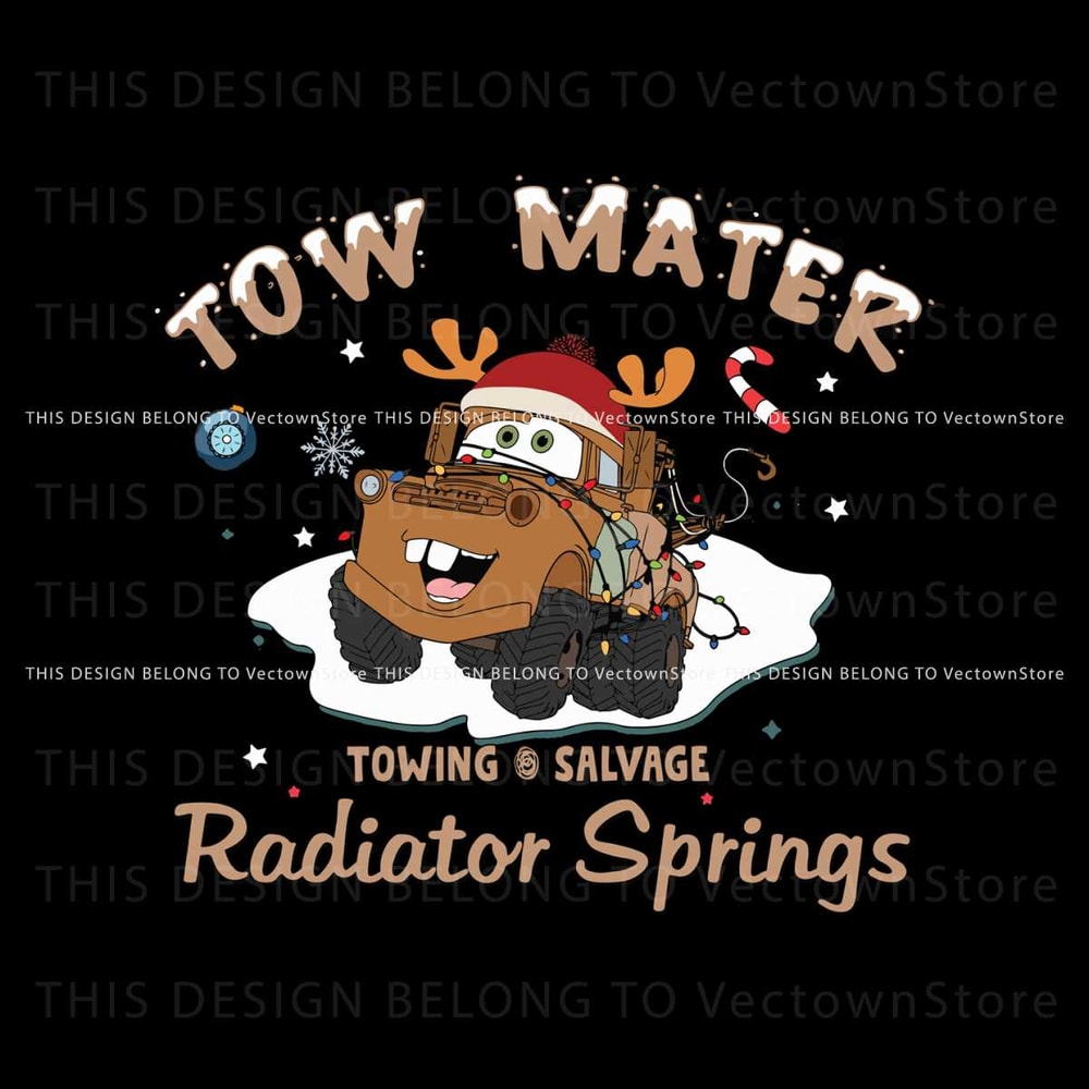 Disney Cars Tow Mater Radiator Springs Christmas SVG File.jpg
