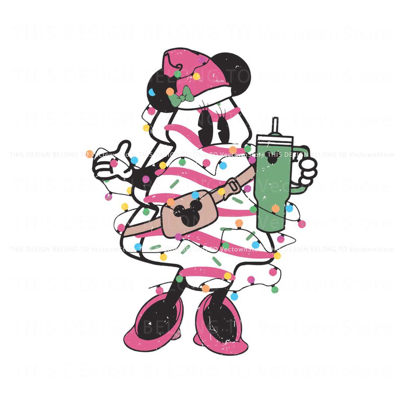 Disney Minnie Christmas Tree Cake SVG Digital Cricut File.jpg