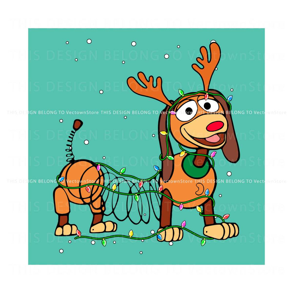 Disney Reindeer Slinky Dog Christmas Lights SVG File.jpg
