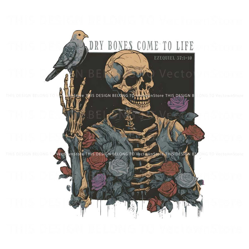 Dry Bones Come To Life Christian Skeleton PNG Download.jpg