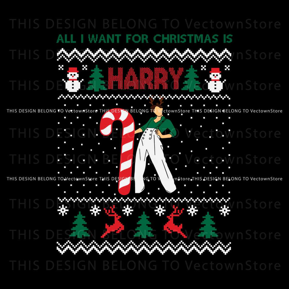 Funny All I Want For Christmas is Harry SVG Cricut Files.jpg