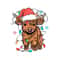 Funny Christmas Cow With Santa Hat SVG Cutting Digital File.jpg