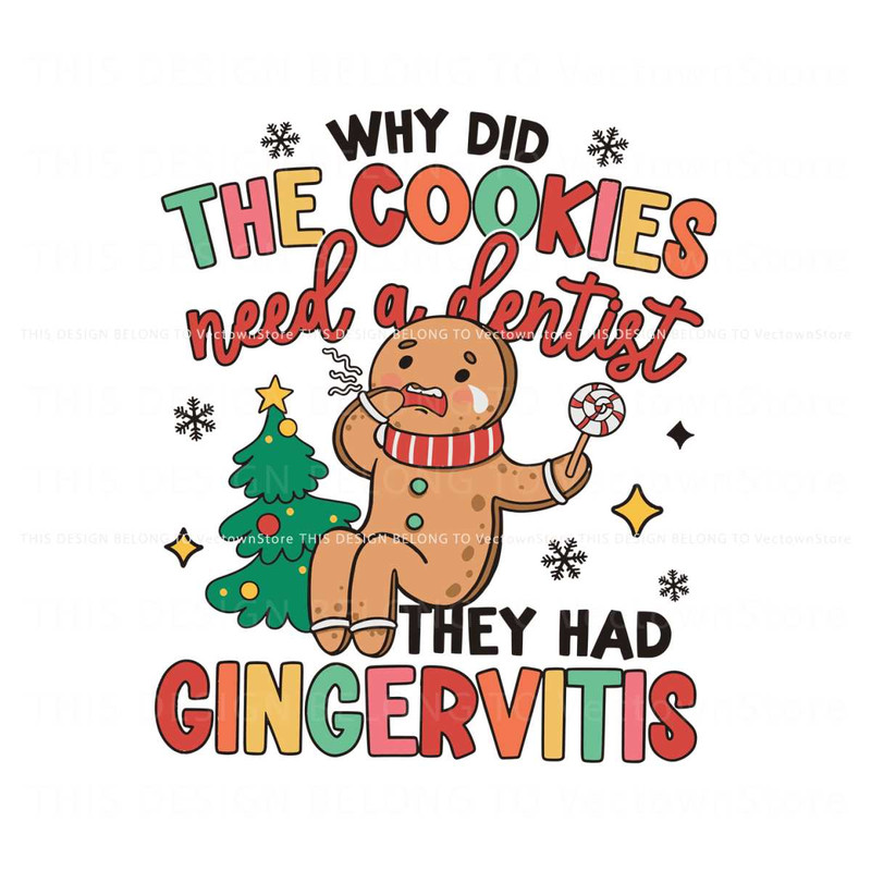 Funny Dental Christmas Why Did Cookies Need A Dentist SVG.jpg