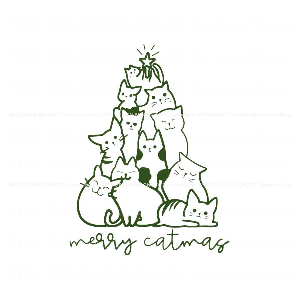 Funny Merry Catmas Cat Christmas SVG Cricut Files.jpg