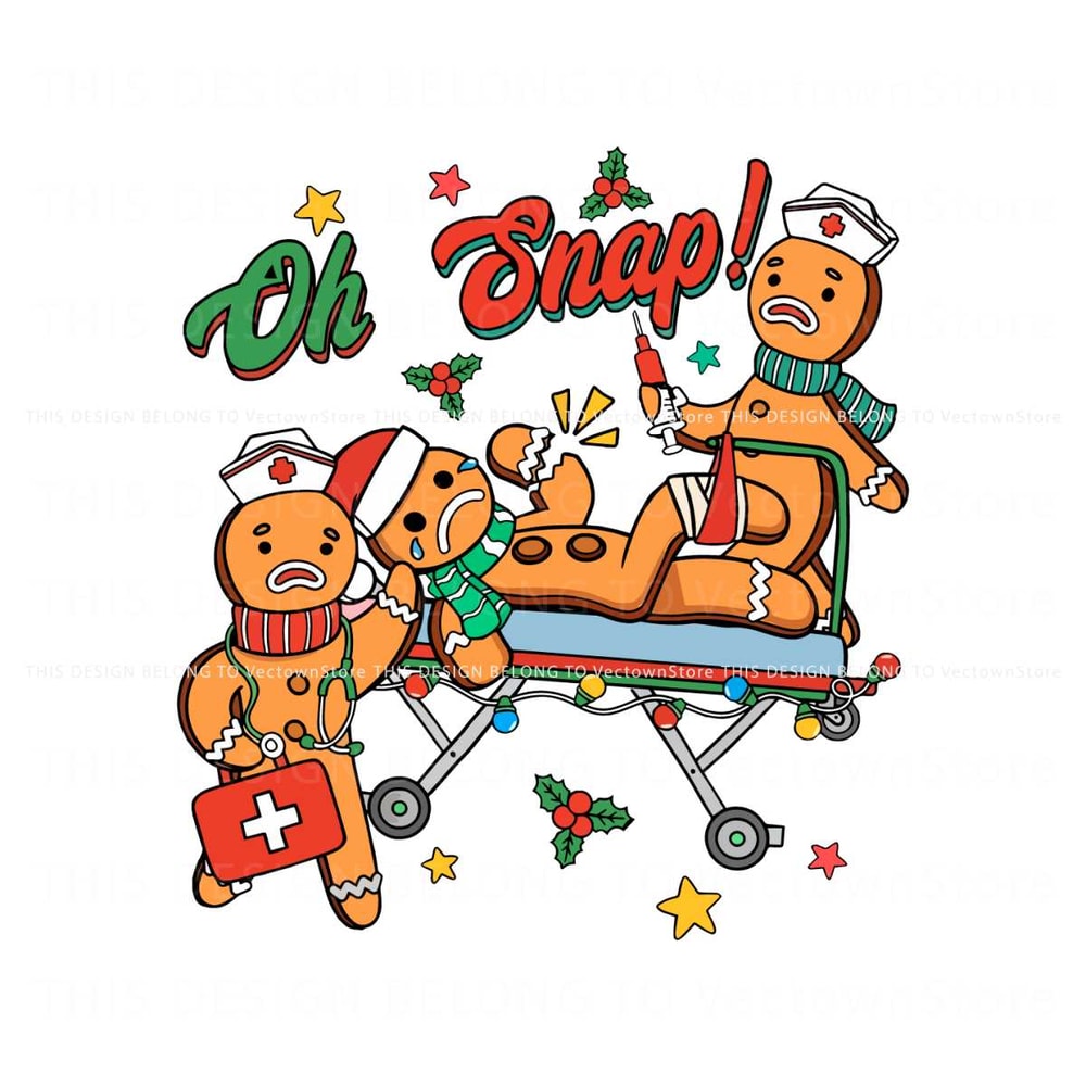 Funny Oh Snap Gingerbreads Bone SVG Graphic Design File.jpg