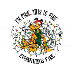 funny this is fine everythings fine pluto christmas svg file, trending digital file