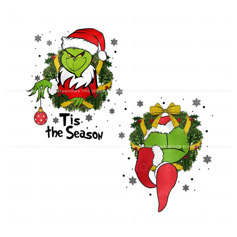 Grinch Tis the Season Christmas PNG Sublimation Download.jpg