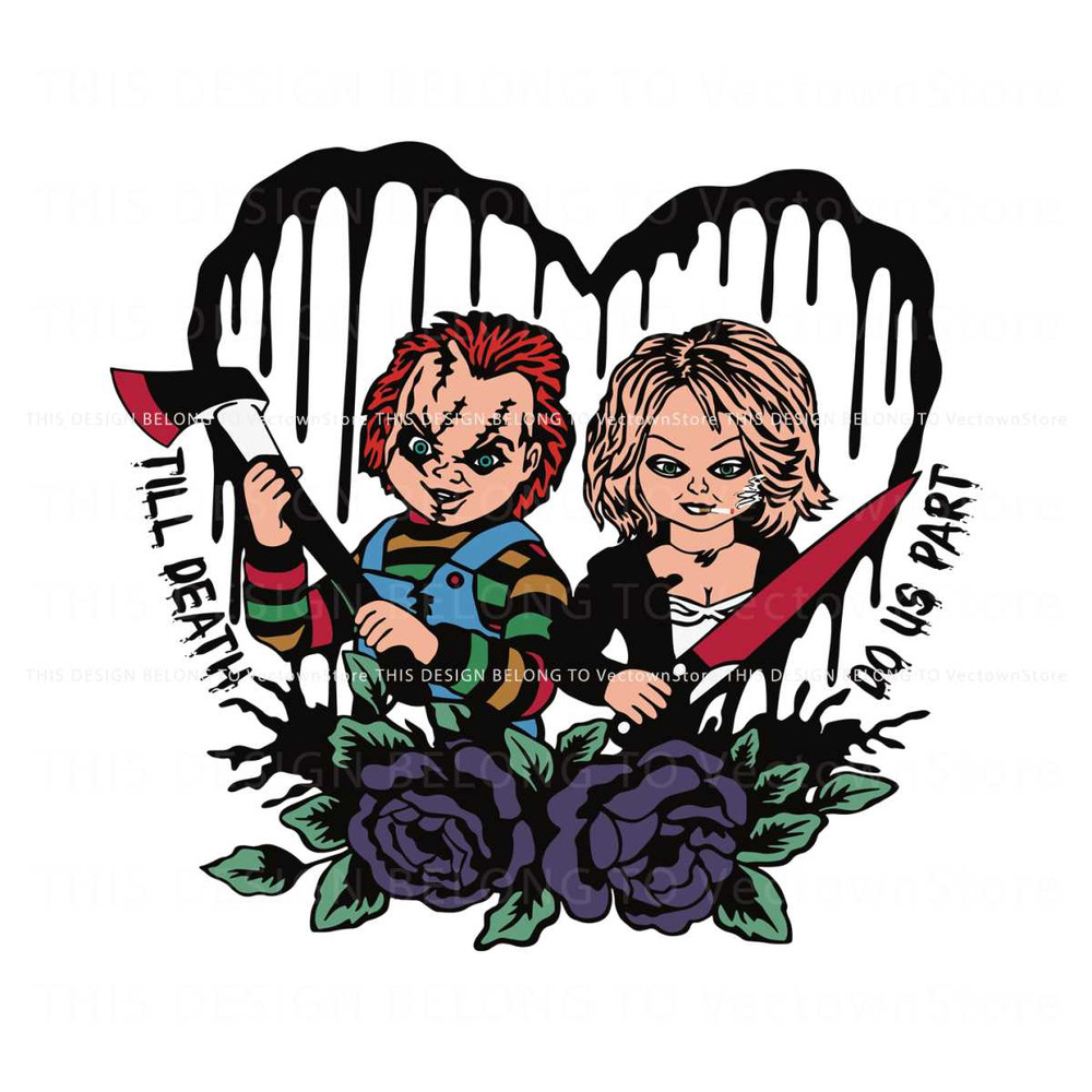 Horror Characters Till Death Do Us Part SVG File For Cricut.jpg