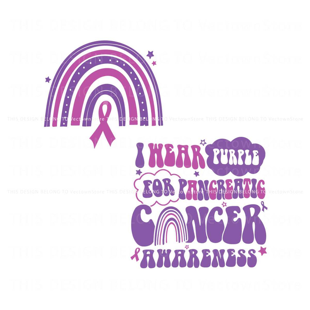 I Wear Purple For Pancreatic Cancer Awareness SVG File.jpg
