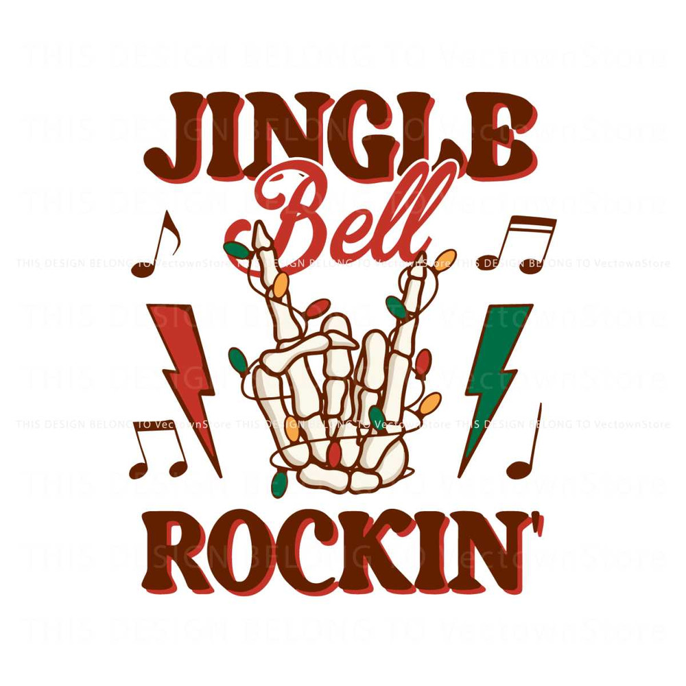 Jingle Bell Rockin Retro Christmas Skeleton Hand SVG File.jpg