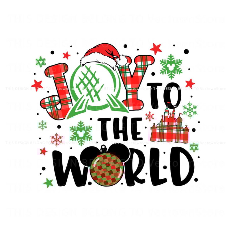 Joy To The World Disney Castle SVG Graphic Design File.jpg
