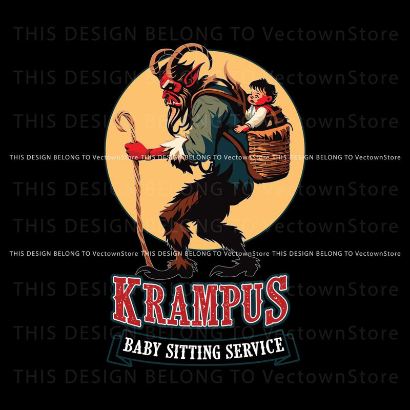 Krampus Baby Sitting Service Horror Christmas SVG File.jpg