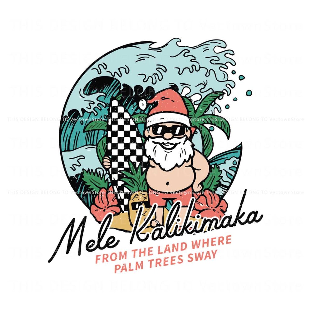 Mele Kalikimaka From The Island Where Palm Trees Sway SVG.jpg