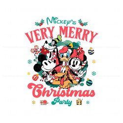 Mickey Very Merry Christmas Party 2023 SVG Cutting File, Trending Digital File