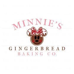 minnies gingerbread baking co minnie mouse christmas svg, trending digital file