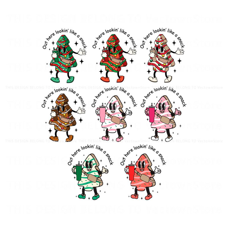 Out Here Lookin' Like A Snack Christmas Tree Cake SVG Bundle.jpg