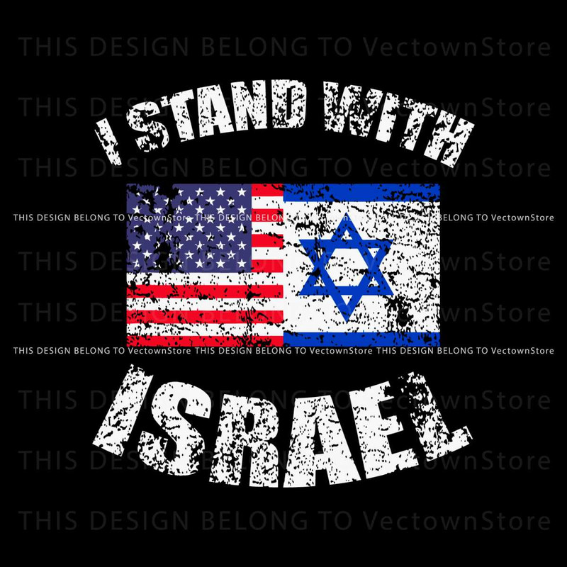 Peaceful Flag Stand WIth Israel SVG Graphic Design File.jpg