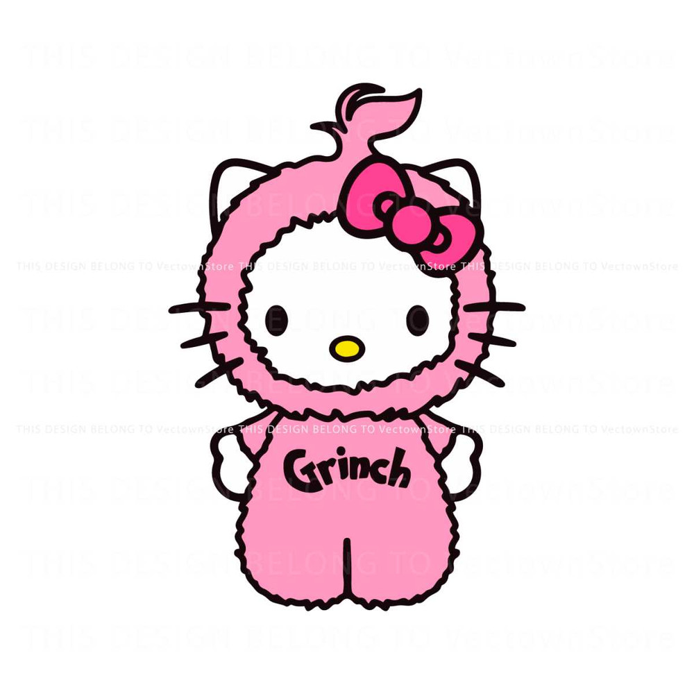 Pink Grinch Hello Kitty Christmas SVG Graphic Design File.jpg