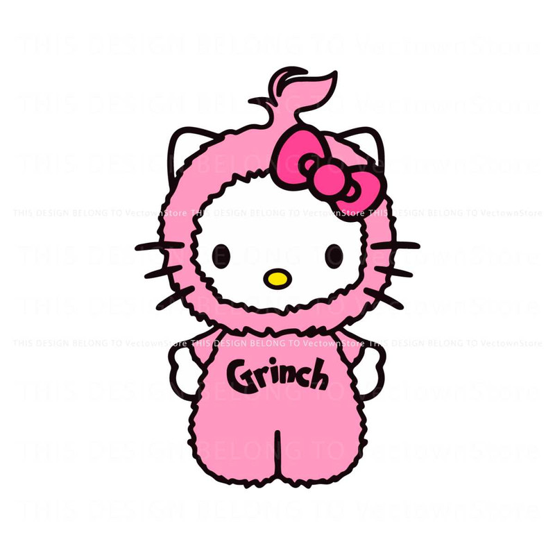 Pink Grinch Hello Kitty Christmas SVG Graphic Design File.jpg