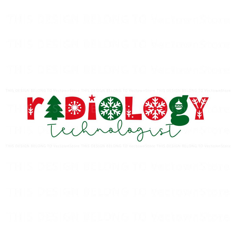 Radiology Technologist Christmas Tree SVG For Cricut Files.jpg
