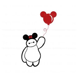 retro big hero baymax mickey ears balloon svg digital file, trending digital file