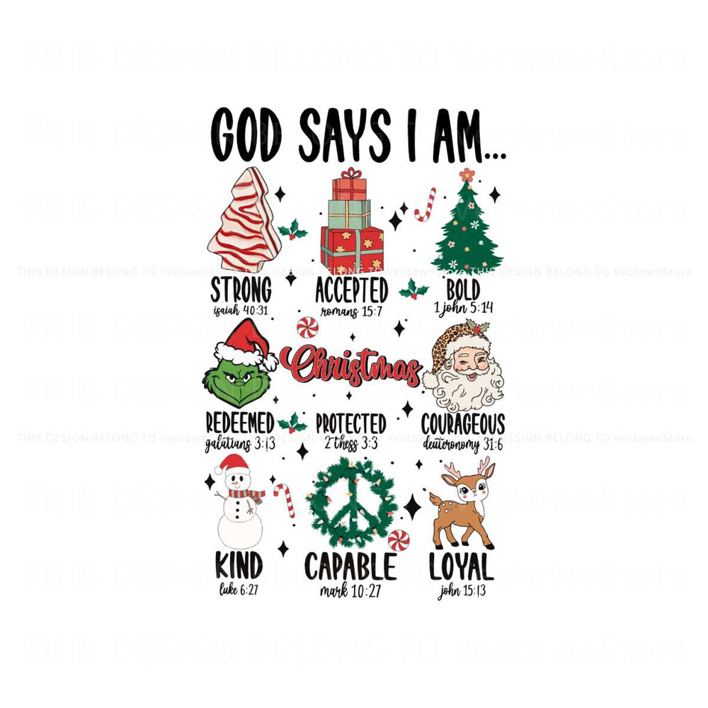 Retro Christmas Santa Claus God Says I Am SVG Download.jpg