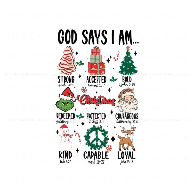Retro Christmas Santa Claus God Says I Am SVG Download.jpg