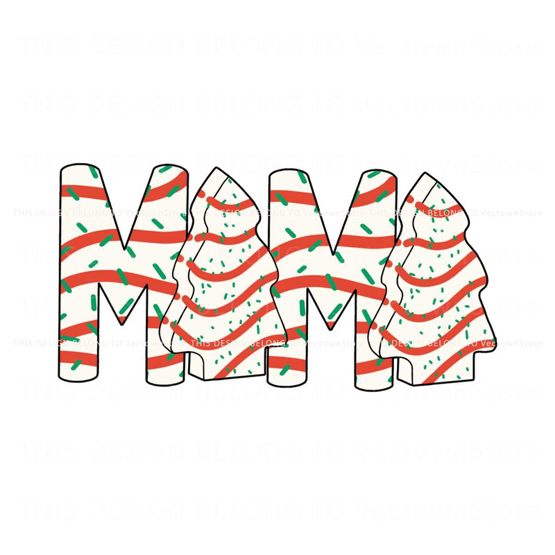 Retro Christmas Tree Cake Mama SVG Graphic Design File.jpg
