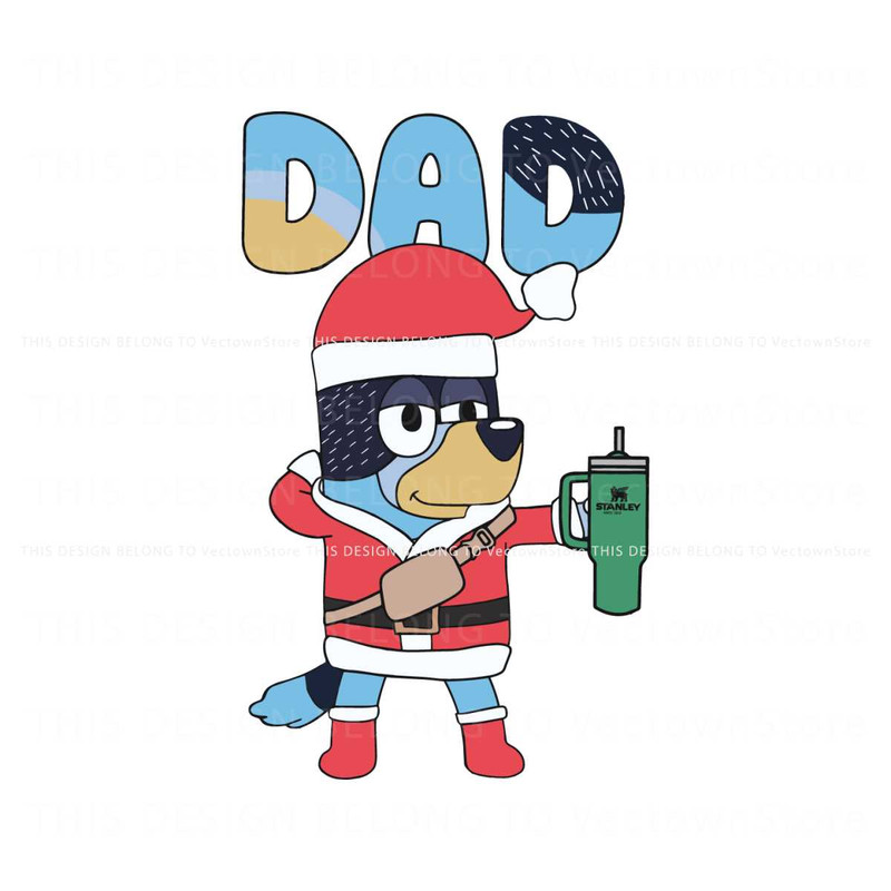 Retro Dad Bluey Christmas Stanley Tumbler SVG File For Cricut.jpg