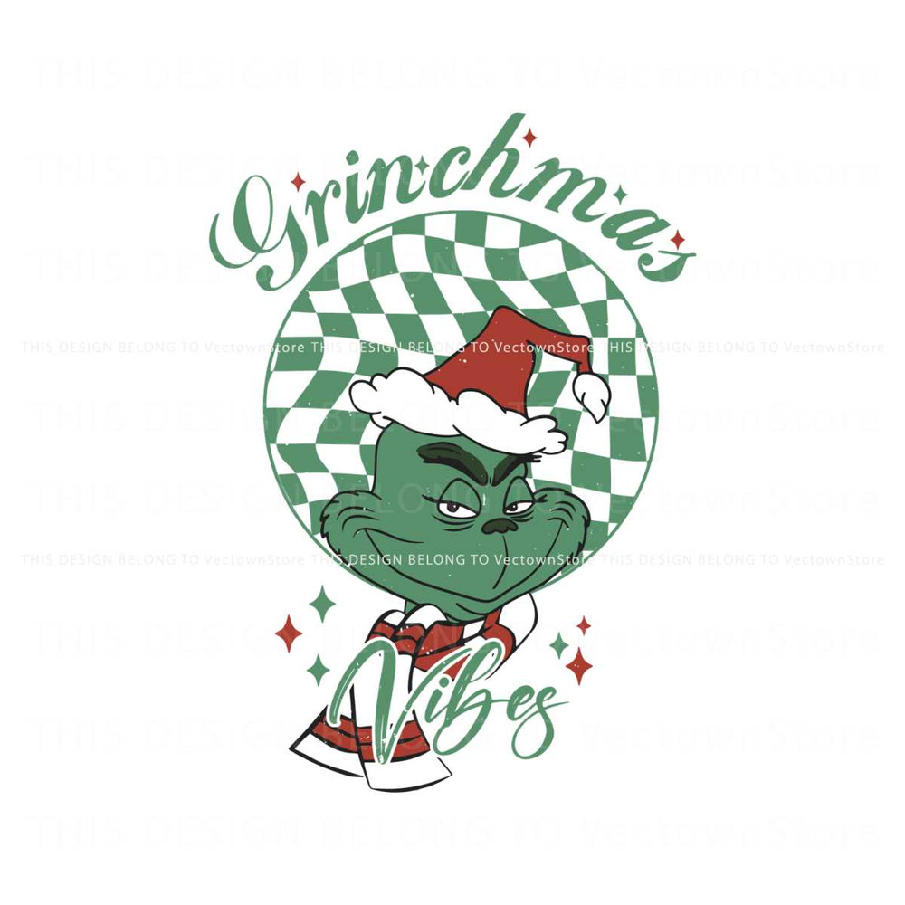Retro Grinchmas Vibes Funny Christmas Grinch SVG File.jpg