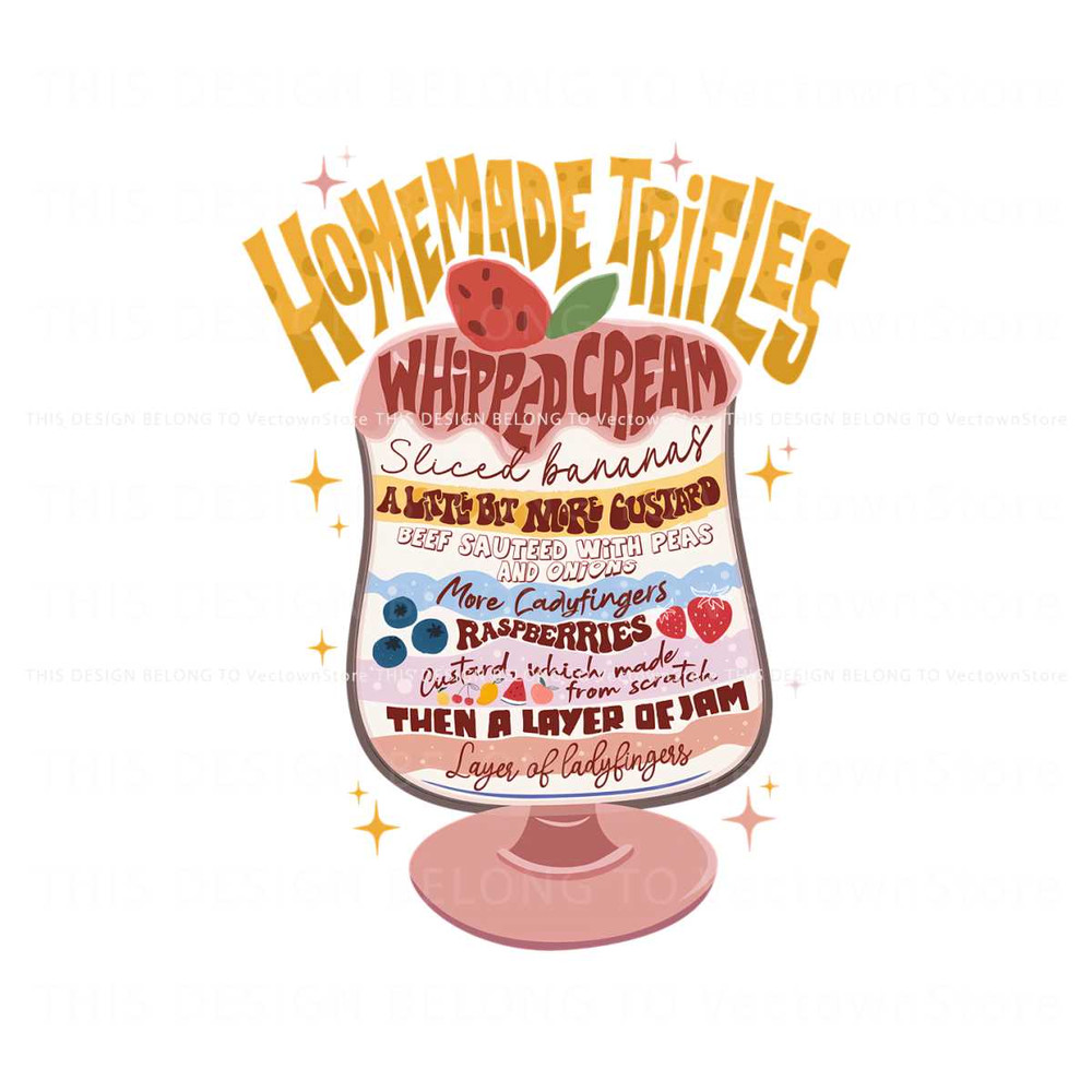 Retro Homemade Trifles Whipped Cream PNG Download.jpg