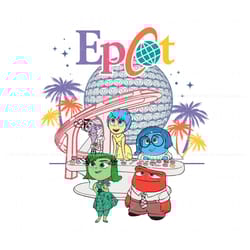 retro inside out epcot characters svg digital cricut file, trending digital file