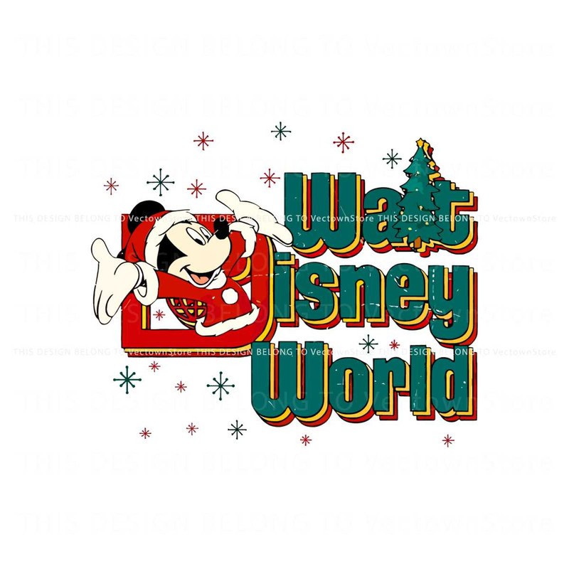 Retro Mickey Walt Disney World Christmas SVG Cricut File.jpg