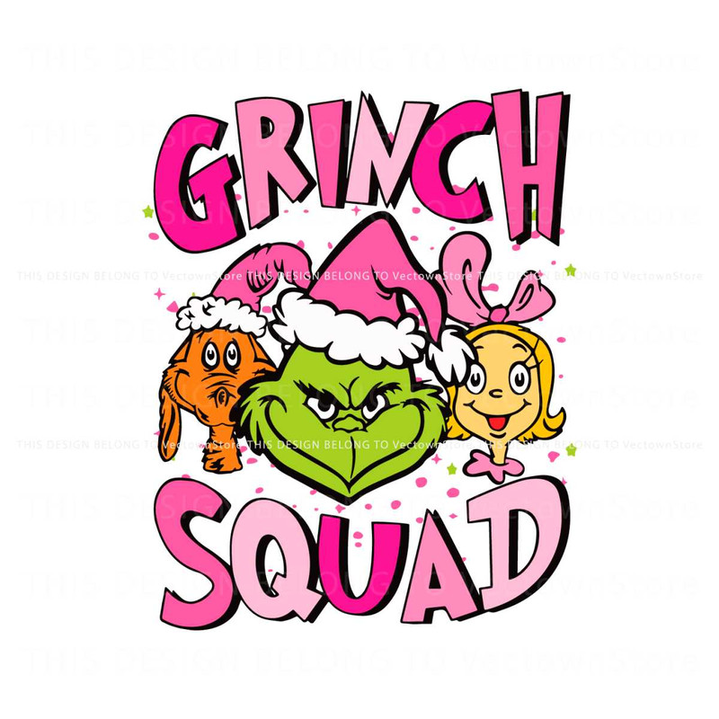 Retro Pink Christmas Grinch Squad SVG Digital Cricut File.jpg