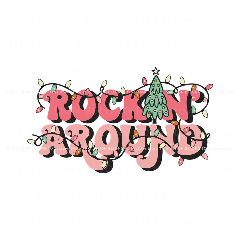 Retro Rockin Around The Christmas Tree SVG For Cricut Files.jpg