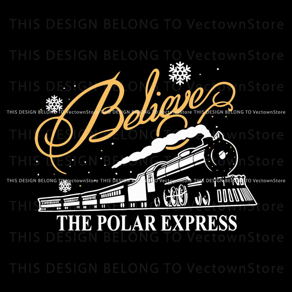 Retro Train Believe The Polar Express SVG Digital Cricut File.jpg