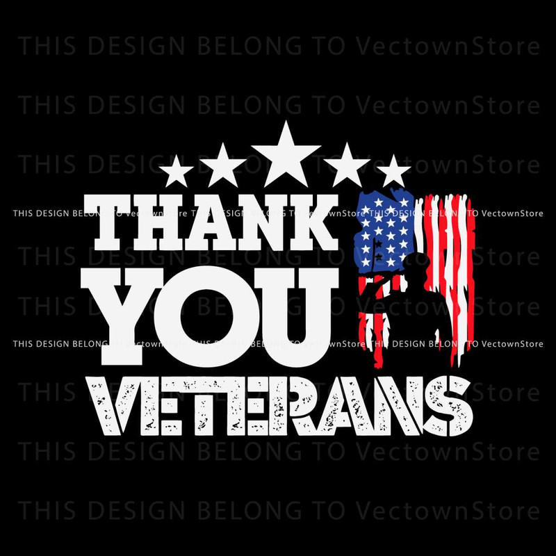 Thank You Veterans American Flag SVG Digital Cricut File.jpg