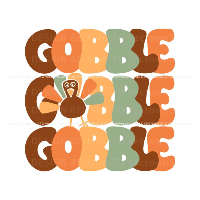 Thanksgiving Gobble Funny Turkey SVG Cutting Digital File.jpg
