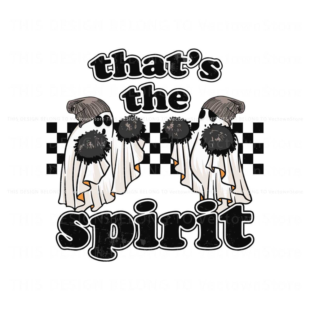 Thats The Spirit Cheerleader Ghost Halloween PNG Download.jpg