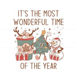 the most wonderful time of the year christmas coffee svg, trending digital file