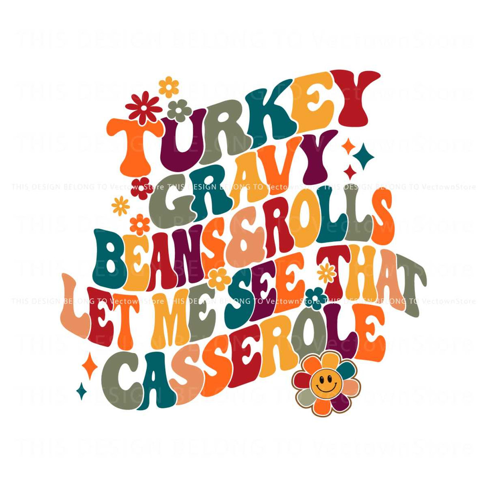 Turkey Gravy Beans and Rolls SVG Cutting Digital File.jpg