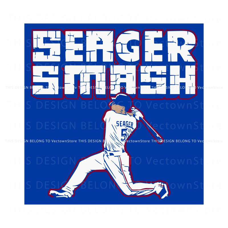Vintage Corey Seager Smash SVG Graphic Design File.jpg